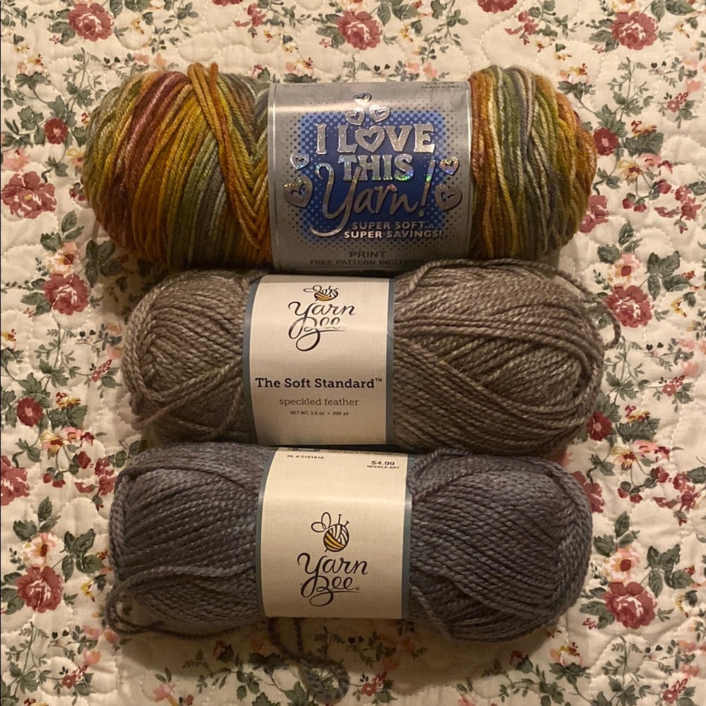 Yarn Bee Yarn Bundle - Multicolor and Gray